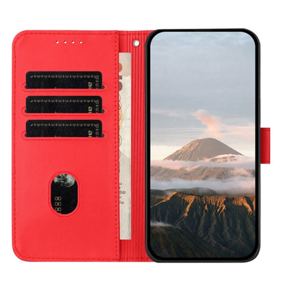 For Tecno Spark Go 2024 Triangle Pattern Buckle Clasp Leather Phone Case(Red) - Tecno Cases by buy2fix | Online Shopping UK | buy2fix