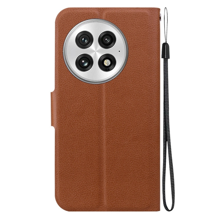 For OnePlus 13 Ultra-thin Voltage Magnetic Buckle Leather Phone Case(Brown) - OnePlus Cases by buy2fix | Online Shopping UK | buy2fix