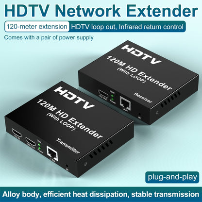 120m HDTV Network Extender(EU Plug) - Amplifier by buy2fix | Online Shopping UK | buy2fix