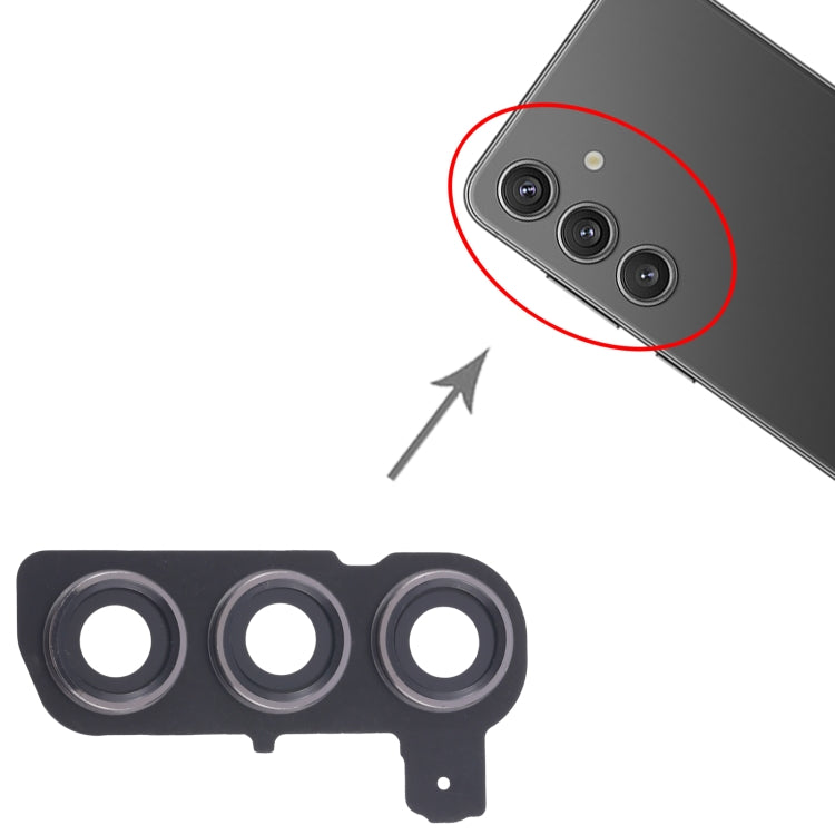 For Samsung Galaxy S24 SM-S921B 10pcs Rear Camera Lens Cover(Black) - Galaxy S Series Parts by buy2fix | Online Shopping UK | buy2fix