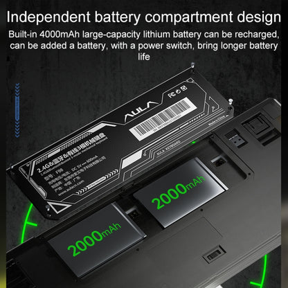 AULA F98 Pro 99 Keys Wired/2.4G/Bluetooth Three Model RGB Mechanical Keyboard, Shaft:Ice Crystal Shaft(Transparent White) - Wireless Keyboard by AULA | Online Shopping UK | buy2fix