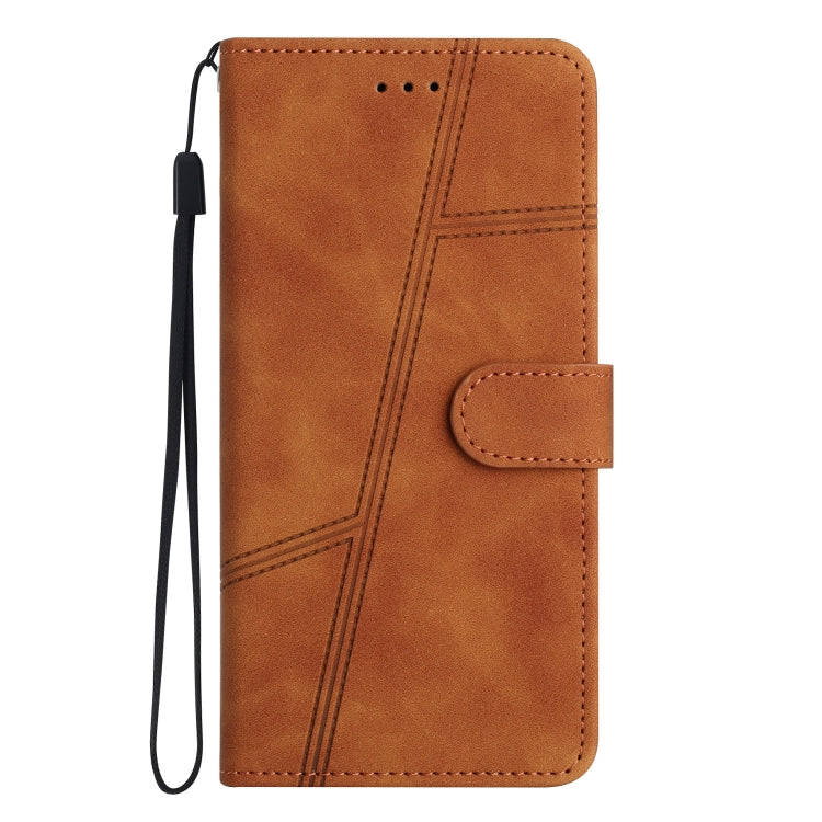 For OnePlus 13 Skin-feel Stitching Leather Phone Case(Brown) - OnePlus Cases by buy2fix | Online Shopping UK | buy2fix