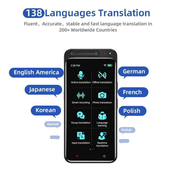 VORMOR Z6 5.0 inch HD Touch Screen Smart AI Translator 139 Languages ??with Offline Translation / Photo Translation -  by buy2fix | Online Shopping UK | buy2fix