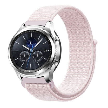 For Samsung Galaxy Watch 46mm Nylon Braided Watch Band(Pearl Pink) - Watch Bands by buy2fix | Online Shopping UK | buy2fix