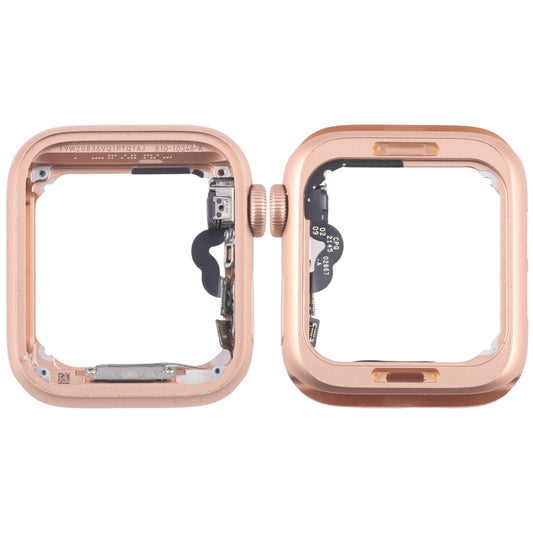 For Apple Watch Series 5 40MM LTE Aluminium Alloy Middle Frame Bezel Plate with Crown Spin Axis Flex Cable(Gold) - Middle Frame by buy2fix | Online Shopping UK | buy2fix