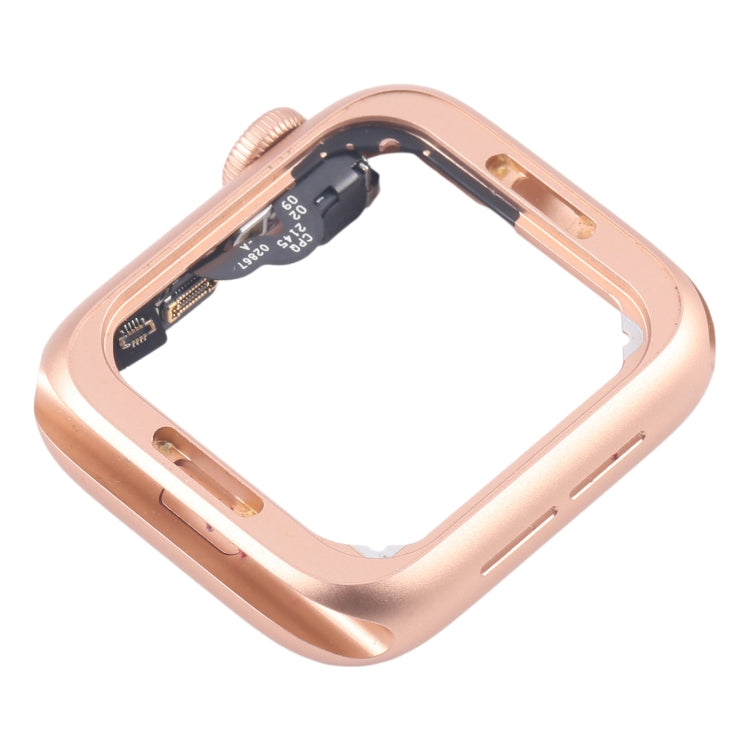 For Apple Watch Series 5 40MM GPS Aluminium Alloy Middle Frame Bezel Plate with Crown Spin Axis Flex Cable(Gold) - Middle Frame by buy2fix | Online Shopping UK | buy2fix