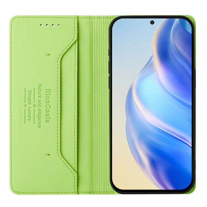 For Samsung Galaxy S25 Ultra 5G RC01 Dual-Folded Magnetic Suction RFID Leather Phone Case(Grass Green) - Galaxy S25 Ultra 5G Cases by buy2fix | Online Shopping UK | buy2fix