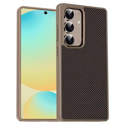 For Samsung Galaxy S25+ 5G Pita Series TPU + PC Texture Phone Case(Gold) - Galaxy S25+ 5G Cases by buy2fix | Online Shopping UK | buy2fix