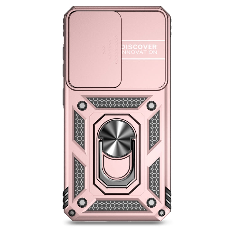 For Samsung Galaxy S25+ 5G Sliding Camshield Holder Phone Case(Rose Gold) - Galaxy S25+ 5G Cases by buy2fix | Online Shopping UK | buy2fix