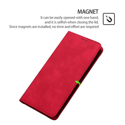 For Samsung Galaxy S25+ 5G Skin Feel Magnetic Leather Phone Case(Red) - Galaxy S25+ 5G Cases by buy2fix | Online Shopping UK | buy2fix