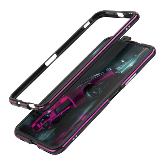 For Huawei Honor X10 Aluminum Alloy Shockproof Protective Bumper Frame(Black Purple) - Honor Cases by buy2fix | Online Shopping UK | buy2fix