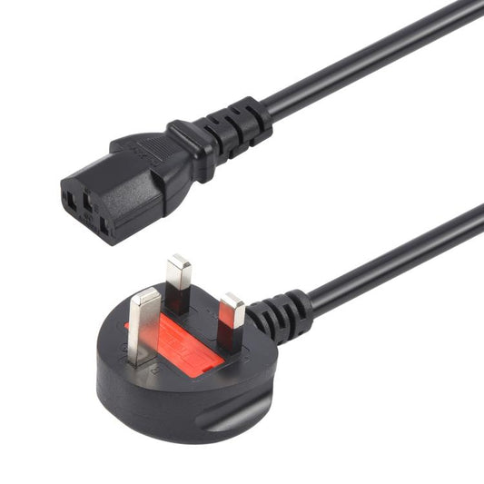 Big UK Plug Computer PC Power Cord 3 Pin Cable 0.5 Square, Length:1.5m(Black) - Power Cord by buy2fix | Online Shopping UK | buy2fix