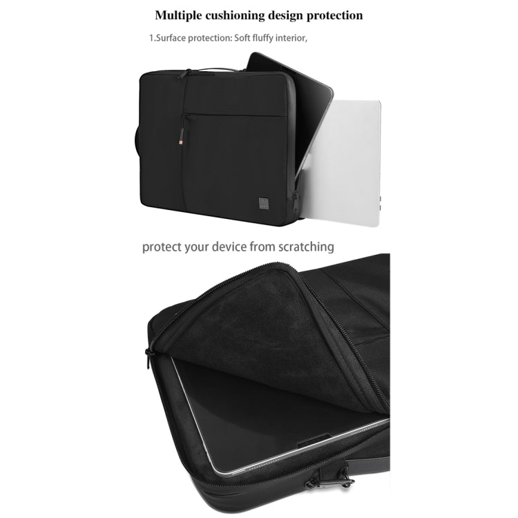 WIWU Alpha Nylon Double Layer Travel Carrying Storage Bag Sleeve Case for 15.4 inch Laptop(Black) - 15 inch by WIWU | Online Shopping UK | buy2fix