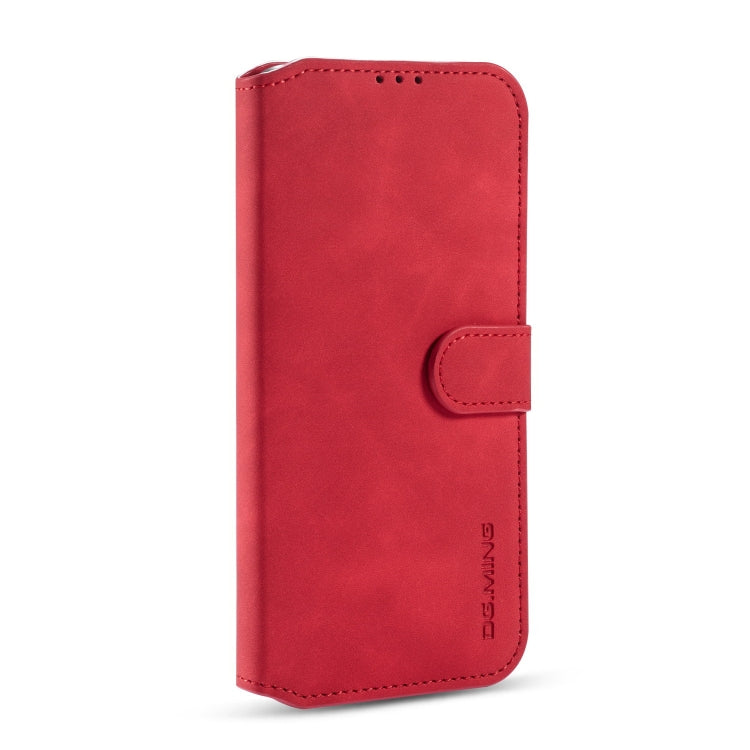 For Samsung Galaxy A42 5G DG.MING Retro Oil Side Horizontal Flip Protective Case(Red) - Galaxy Phone Cases by DG.MING | Online Shopping UK | buy2fix