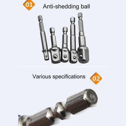 3 PCS/Set Socket Bit Extension Bar Hex Shank Adapter Drill Nut Driver Power Drill Bit(1/4, 3/8, 1/2 inch), Length:50mm - Hex Key & Spanner by buy2fix | Online Shopping UK | buy2fix