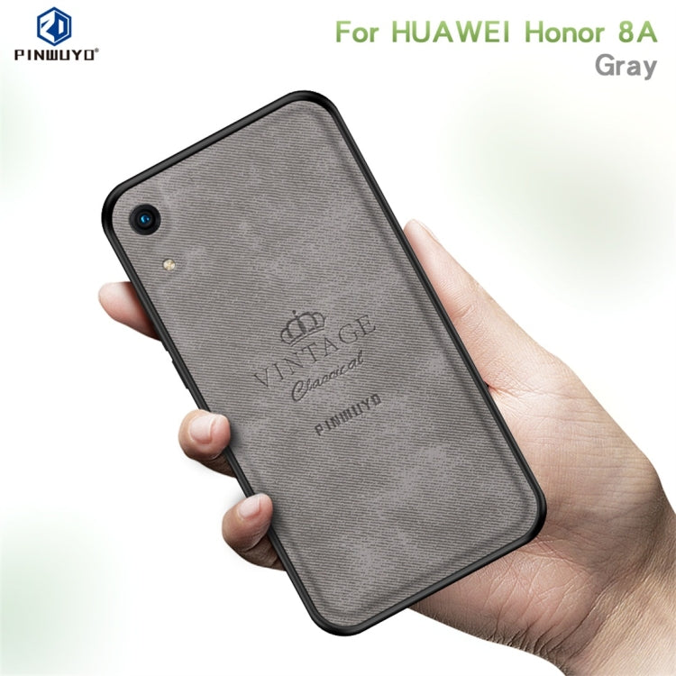 PINWUYO Shockproof Waterproof Full Coverage PC + TPU + Skin Protective Case for Huawei Honor Play 8A / Y6 2019 (Grey) - Honor Cases by PINWUYO | Online Shopping UK | buy2fix