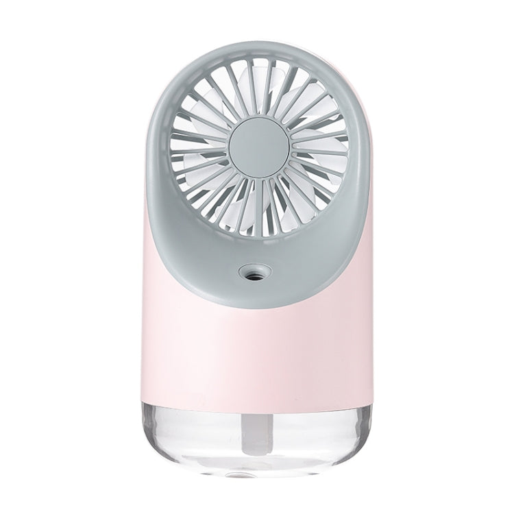 Multi-function USB Charging Spray Humidification Desktop Electric Fan with LED Warm Yellow Reading Lamp, Support 3 Speed Control(Pink) - Electric Fans by buy2fix | Online Shopping UK | buy2fix