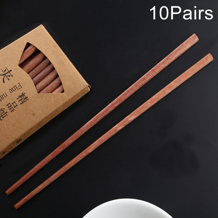10 Pairs Natural Red Sandal Wood Non-slip Chopsticks - Cutlery Sets by buy2fix | Online Shopping UK | buy2fix
