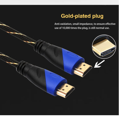 1.8m HDMI 1.4 Version 1080P Woven Net Line Blue Black Head HDMI Male to HDMI Male Audio Video Connector Cable with Mini HDMI & Micro HDMI & HDMI 3 in 1 Adapter Set - Cable by buy2fix | Online Shopping UK | buy2fix