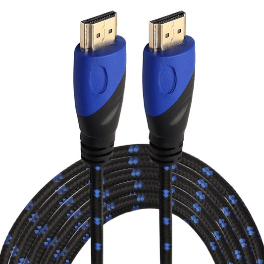 5m HDMI 1.4 Version 1080P Nylon Woven Line Blue Black Head HDMI Male to HDMI Male Audio Video Connector Adapter Cable - Cable by buy2fix | Online Shopping UK | buy2fix