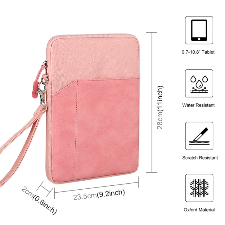 HAWEEL Splash-proof Pouch Sleeve Tablet Bag for iPad, 9.7 -11 inch Tablets(Pink) - Protective Bag by HAWEEL | Online Shopping UK | buy2fix