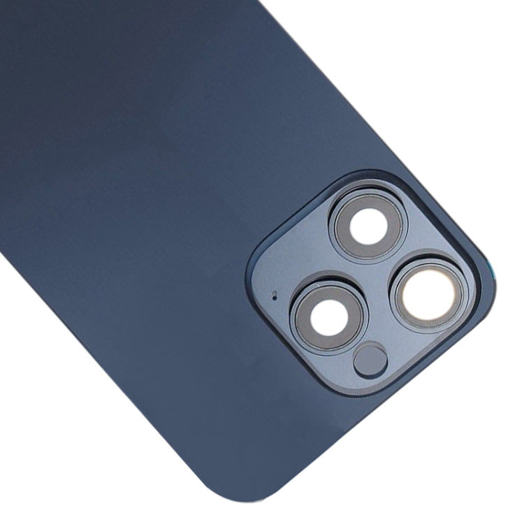 For iPhone 15 Pro Glass Battery Back Cover with Flash Bracket + Wireless Charging Module(Blue) - Back Cover by buy2fix | Online Shopping UK | buy2fix