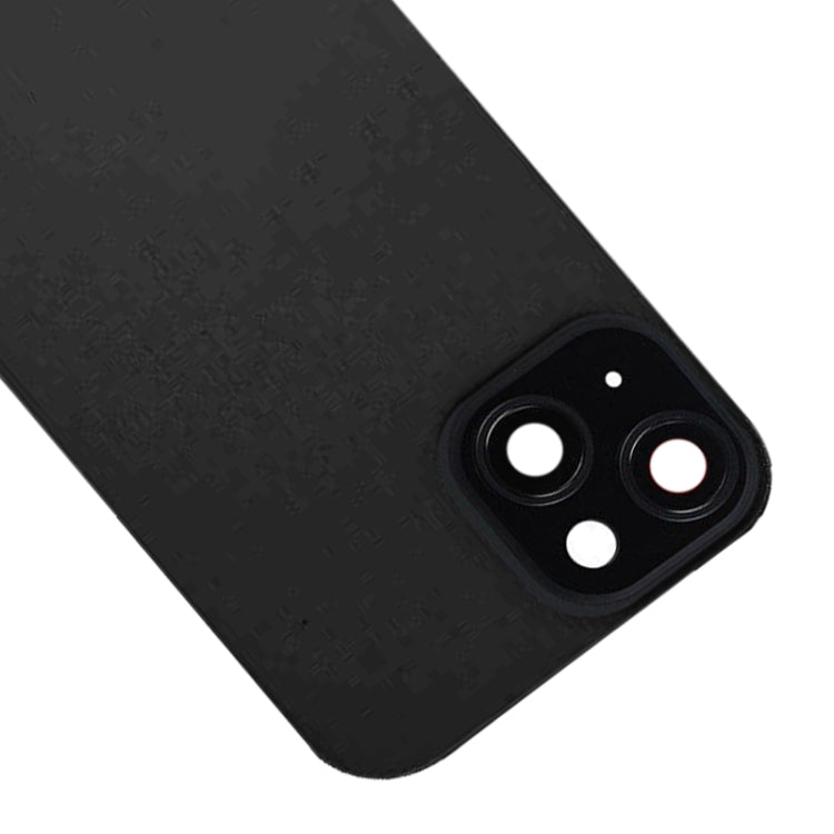 For iPhone 15 Glass Battery Back Cover with Flash Bracket + Wireless Charging Module(Black) - Back Cover by buy2fix | Online Shopping UK | buy2fix