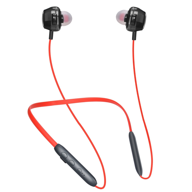 BH-I37 Bluetooth 5.0 Wire-controlled Bluetooth Earphone Built-in High-fidelity Microphone, Support Call (Red) - Bluetooth Earphone by buy2fix | Online Shopping UK | buy2fix