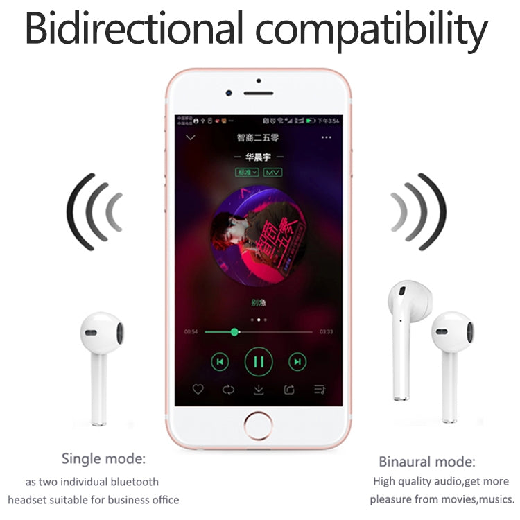 i9 Touch Wireless TWS Sport Bilateral Stereo Bluetooth 5.0 Headset with Charging Box, Touch Version (White) - TWS Earphone by buy2fix | Online Shopping UK | buy2fix