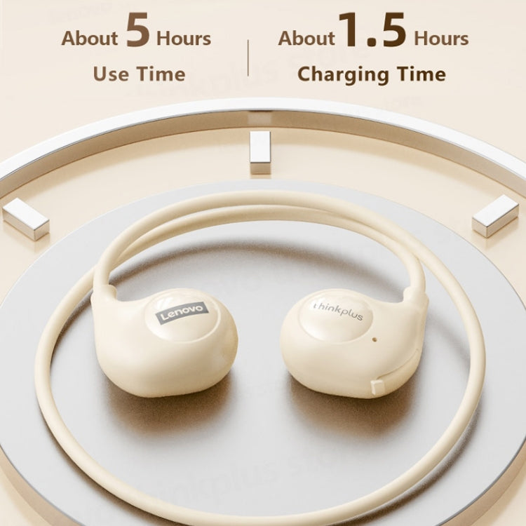 Lenovo XT95II Bluetooth 5.3 Air Conduction Bluetooth Earphone (Beige White) - Sport Earphone by Lenovo | Online Shopping UK | buy2fix