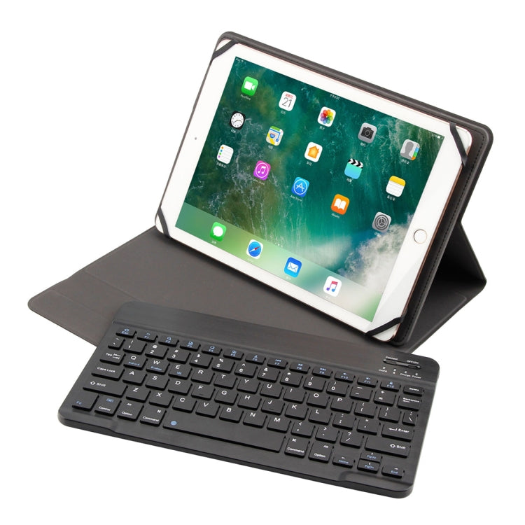 TY-1031 Universal Bluetooth 3.0 ABS Brushed Texture Keyboard + Leather Tablet Case for iOS, Windows, Android Tablet PC Between 9-10.5 inch(Black) - For iPad Pro by buy2fix | Online Shopping UK | buy2fix