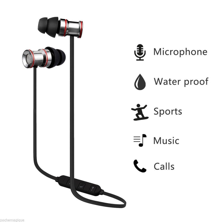 BTH-828 Magnetic In-Ear Sport Wireless Bluetooth V4.1 Stereo Waterproof Earbuds Earphone with Mic, for iPhone, Samsung, HTC, LG, Sony and other Smartphones - Bluetooth Earphone by buy2fix | Online Shopping UK | buy2fix