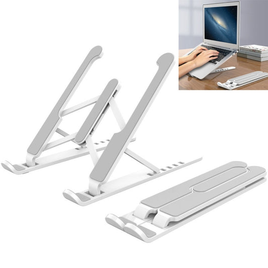 YMB1028 Portable Folding Desktop Holder Bracket for Laptop / Tablet(Silver) - MacBook Holder by buy2fix | Online Shopping UK | buy2fix