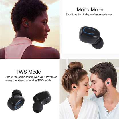 TI8S TWS Dazzling Wireless Stereo Bluetooth 5.0 Earphones with Charging Case(Black) - TWS Earphone by buy2fix | Online Shopping UK | buy2fix