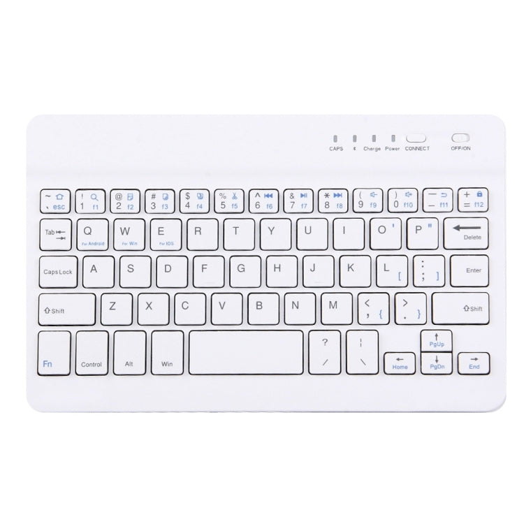 Portable Bluetooth Wireless Keyboard, Compatible with 9 inch Tablets with Bluetooth Functions (White) - Universal Keyboard by buy2fix | Online Shopping UK | buy2fix