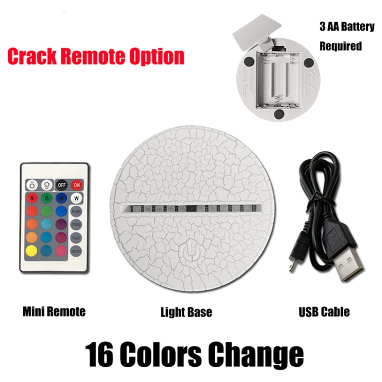 Chameleon Shape 3D Colorful LED Vision Light Table Lamp, Crack Remote Control Version - Novelty Lighting by buy2fix | Online Shopping UK | buy2fix
