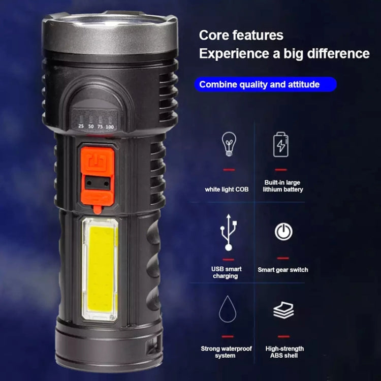 L-822 USB Rechargeable Floodlight Mini Portable LED Flashlight - LED Flashlight by buy2fix | Online Shopping UK | buy2fix