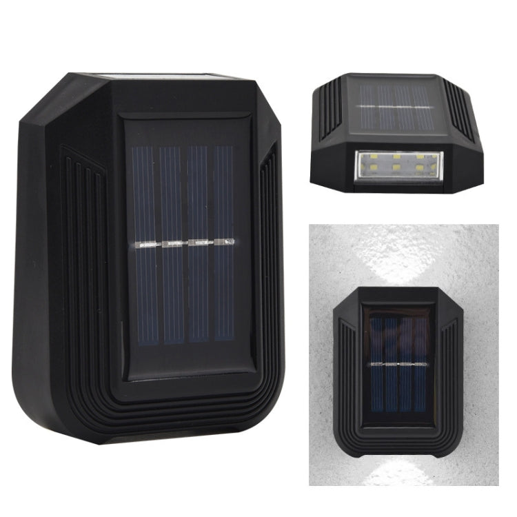 6 LED Solar Wall Lamp Outdoor Decorative Garden Up And Down Light (White Light) - Solar Lights by buy2fix | Online Shopping UK | buy2fix