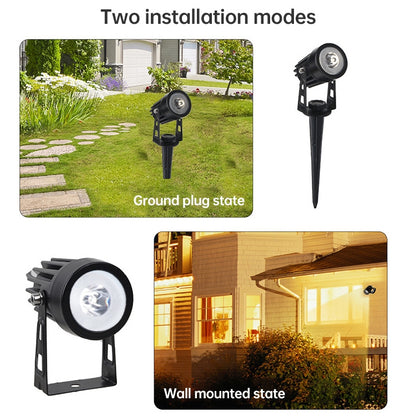 3W One for Three Solar Spotlight Outdoor IP65 Waterproof Light Control Induction Lawn Lamp, Luminous Flux: 300-400lm (RGB Cyclic Fixation) - Solar Lights by buy2fix | Online Shopping UK | buy2fix
