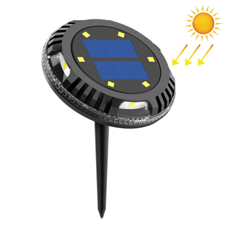 TG-JG00127 10 LEDs Solar Outdoor Waterproof Plastic Garden Decorative Ground Plug Light Intelligent Light Control Buried Light, White Light - Solar Lights by buy2fix | Online Shopping UK | buy2fix