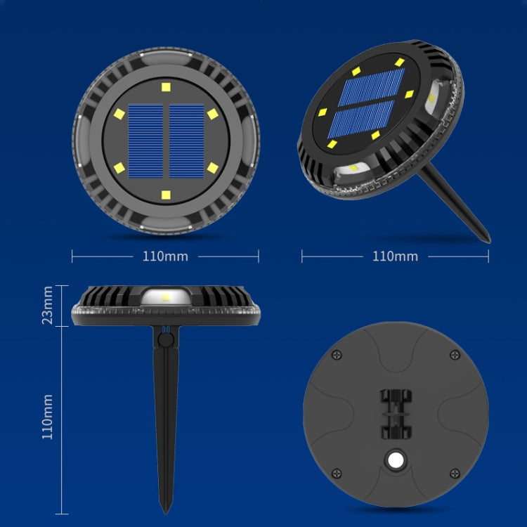 TG-JG00127 10 LEDs Solar Outdoor Waterproof Plastic Garden Decorative Ground Plug Light Intelligent Light Control Buried Light, White Light - Solar Lights by buy2fix | Online Shopping UK | buy2fix