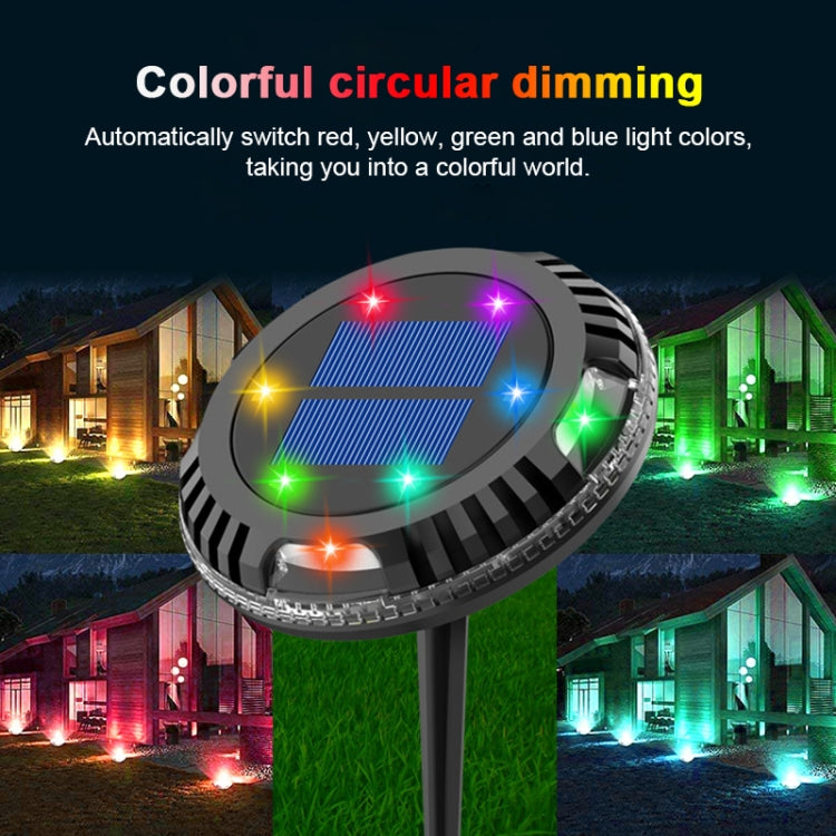 TG-JG00127 10 LEDs Solar Outdoor Waterproof Plastic Garden Decorative Ground Plug Light Intelligent Light Control Buried Light, White Light - Solar Lights by buy2fix | Online Shopping UK | buy2fix