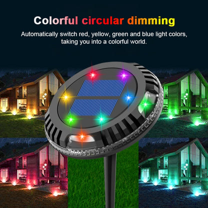 TG-JG00127 10 LEDs Solar Outdoor Waterproof Plastic Garden Decorative Ground Plug Light Intelligent Light Control Buried Light, White Light - Solar Lights by buy2fix | Online Shopping UK | buy2fix