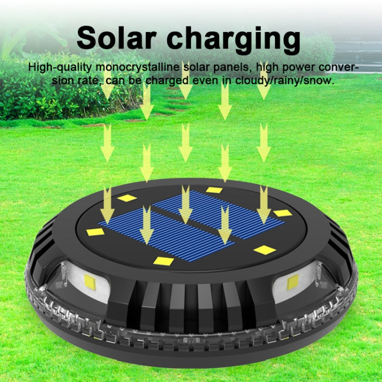 TG-JG00127 10 LEDs Solar Outdoor Waterproof Plastic Garden Decorative Ground Plug Light Intelligent Light Control Buried Light, White Light - Solar Lights by buy2fix | Online Shopping UK | buy2fix