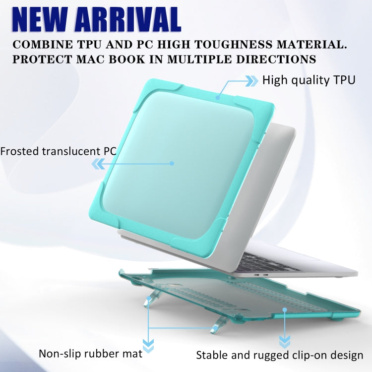 For MacBook Pro 13 inch 2022 & A2289 / A2251 / A2338 2020 PC + TPU Two Colors Laptop Protective Case(Mint Green) - MacBook Pro Cases by buy2fix | Online Shopping UK | buy2fix