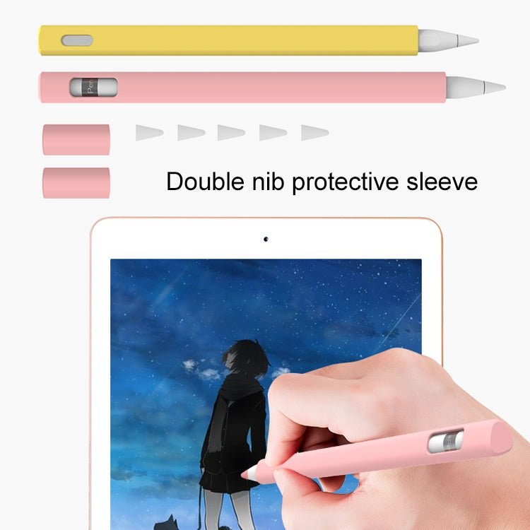 LOVE MEI For Apple Pencil 1 Triangle Shape Stylus Pen Silicone Protective Case Cover (Yellow) - Pencil Accessories by LOVE MEI | Online Shopping UK | buy2fix