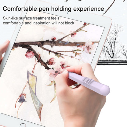 LOVE MEI For Apple Pencil 2 Number Letter Design Stylus Pen Silicone Protective Case Cover (Grey) - Pencil Accessories by LOVE MEI | Online Shopping UK | buy2fix