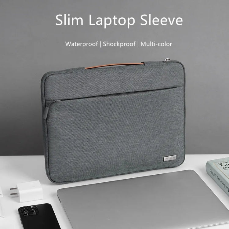 For 14 inch Laptop Zipper Waterproof  Handheld Sleeve Bag (Grey) - 13.3 inch by buy2fix | Online Shopping UK | buy2fix