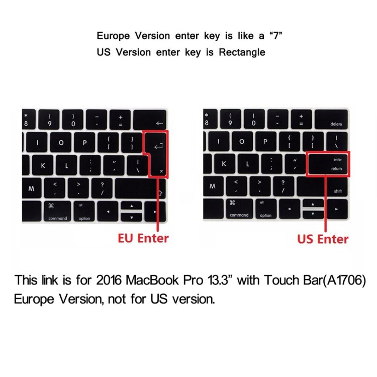 ENKAY Hat-Prince 2 in 1 Frosted Hard Shell Plastic Protective Case + Europe Version Ultra-thin TPU Keyboard Protector Cover for 2016 MacBook Pro 13.3 Inch with Touch Bar (A1706) (Red) - MacBook Pro Cases by ENKAY | Online Shopping UK | buy2fix