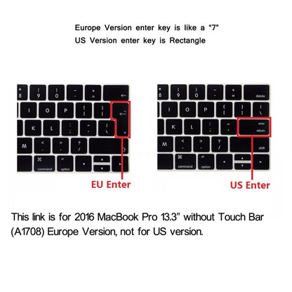 ENKAY Hat-Prince 2 in 1 Frosted Hard Shell Plastic Protective Case + Europe Version Ultra-thin TPU Keyboard Protector Cover for 2016 MacBook Pro 13.3 Inch without Touch Bar (A1708) (Dark Blue) - MacBook Pro Cases by ENKAY | Online Shopping UK | buy2fix